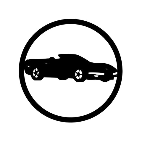 2004 corvette convertible/car sign/BLACK