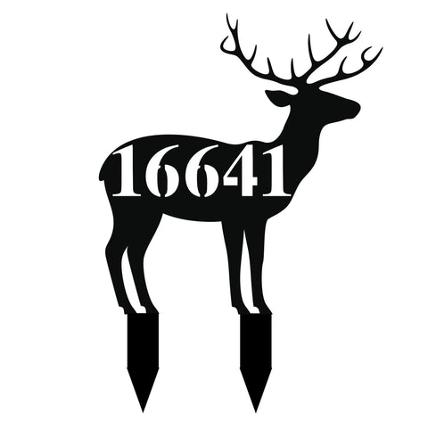16641/deer yard sign/BLACK