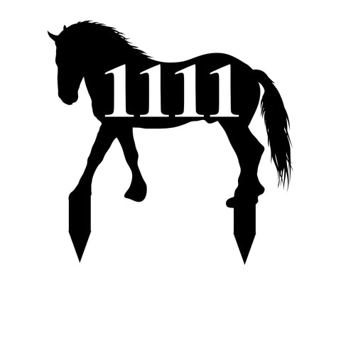 1111/horse yard sign/BLACK