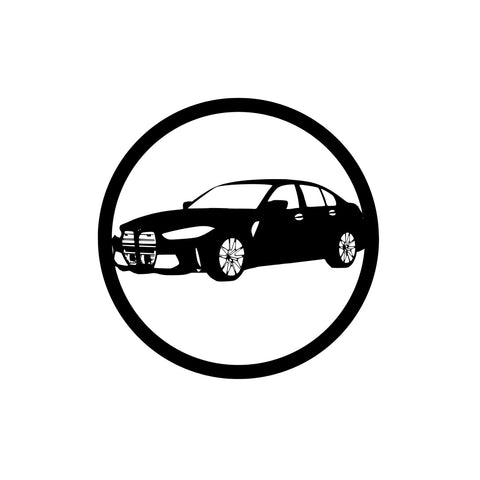 2023 bmw m3/custom car sign/BLACK