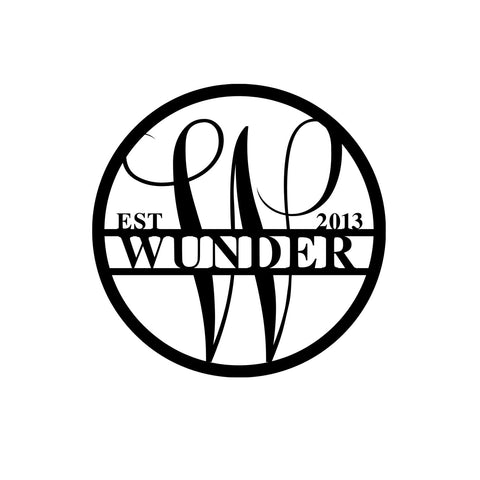 wunder est 2013/monogram sign/BLACK