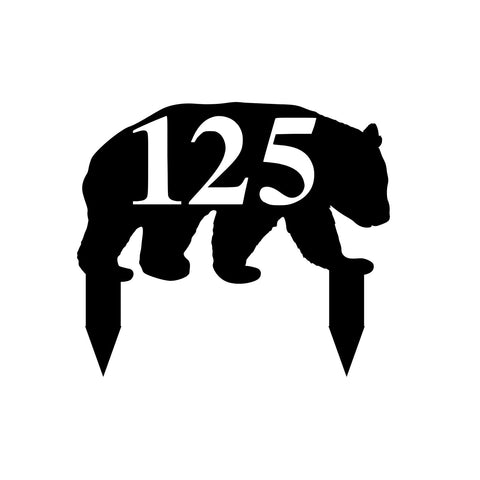 125/bear yard sign/BLACK