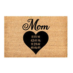 11.13.90, 02.09.95, 11.23.07, 08.06.09/mom doormat