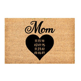 11.13.90, 02.09.95, 11.23.07, 08.06.09/mom doormat