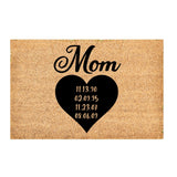 11.13.90, 02.09.95, 11.23.07, 08.06.09/mom doormat