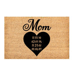 11.13.90, 02.09.95, 11.23.07, 08.06.09/mom doormat