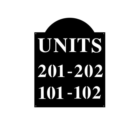201-202 101-102/apartment sign/SILVER