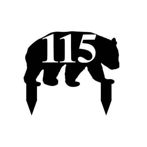 115/bear yard sign/BLACK