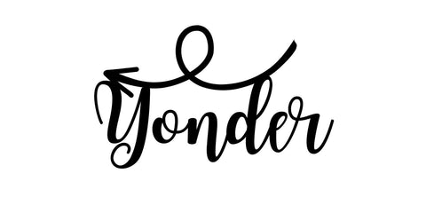 yonder/custom text sign/BLACK