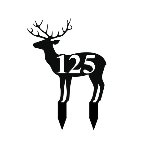 125/deer yard sign/BLACK