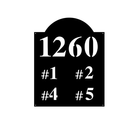 1260 #1, #2/apartment sign/BLACK