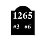1265 #3, #6/apartment sign/BLACK